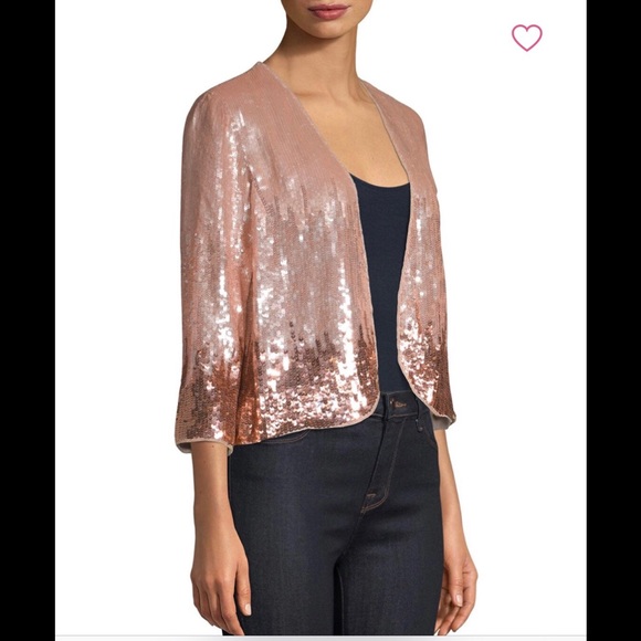Parker Rose Gold Sequin jacket, Size M - Picture 9 of 17